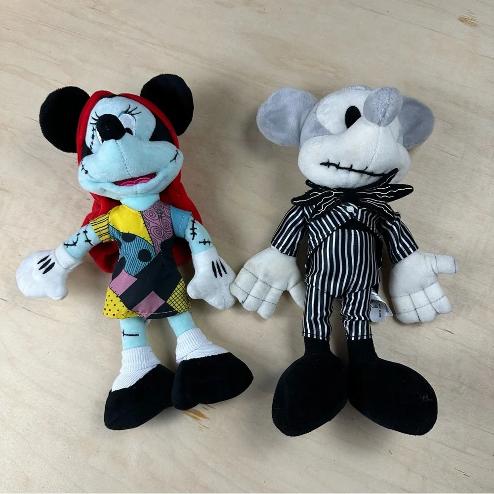 Mikey & Minnie nightmare before Christmas plush toys - Picture 1 of 11